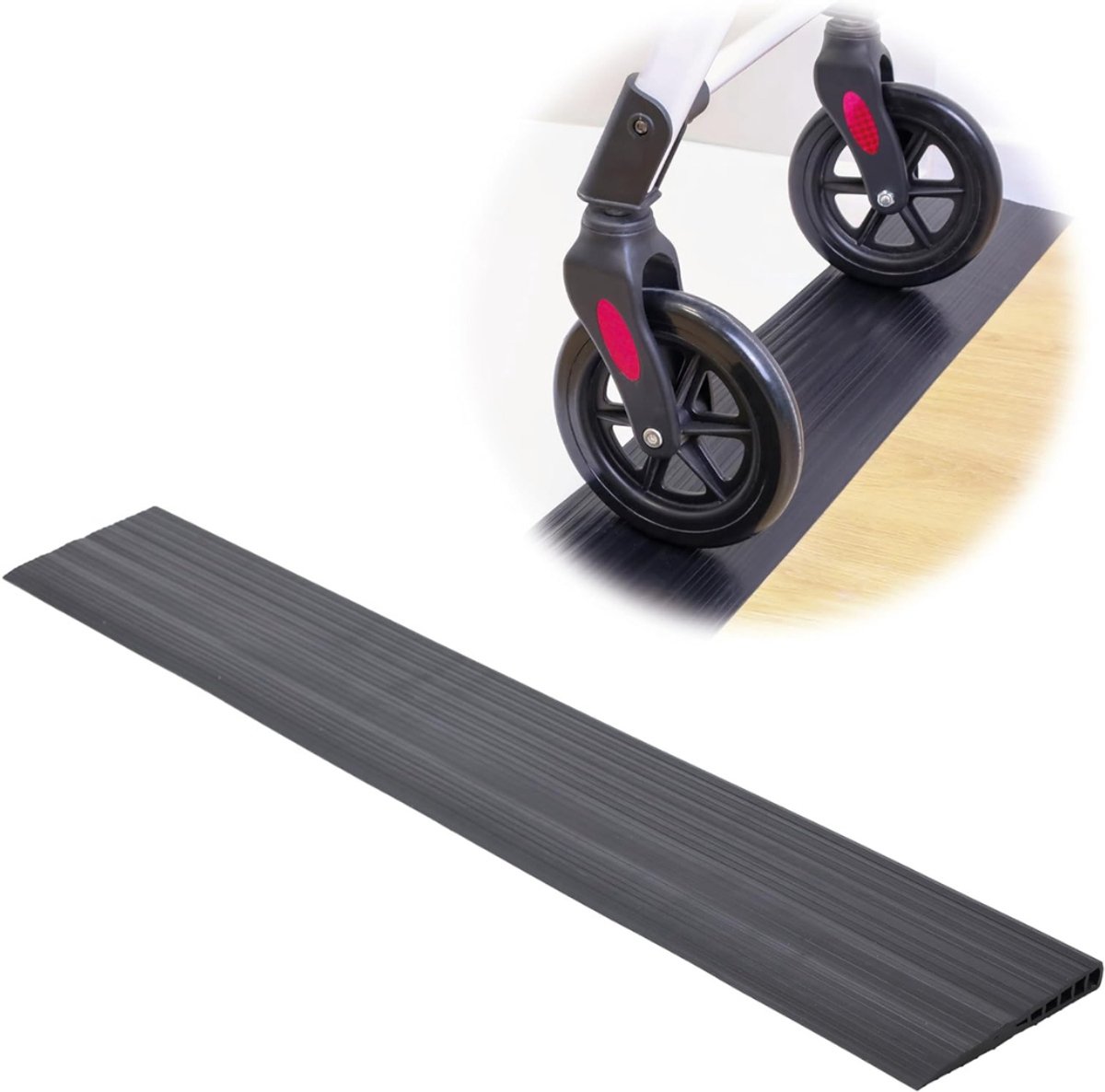 Drempelhulp Rubber - Oprijplaat Drempel - Drempels Overbruggen -Zwart