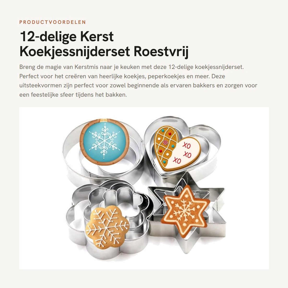 Dailygoody - 12-delige Koekjessnijderset - Roestvrij Staal - voor
