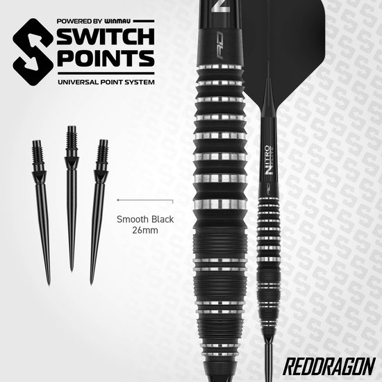 Red Dragon Sable Black Bomb Switch Point 90% - Dartpijlen van Red Dragon — afbeelding 2