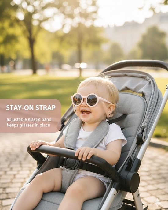 Dailygoods- Zonnebril Baby - UV400 Bescherming - Gepolariseerd - Verstelbaar Siliconen Frame - Elastische Band - Duurzaam en Veilig - Babyzonnebril van Dailygoods — afbeelding 3