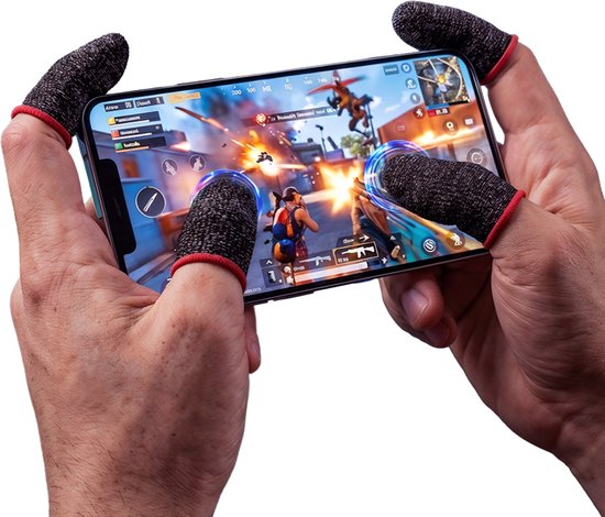 Protège-doigts ProFPS Gaming – 8 pièces – Protège-doigts pour Gaming mobiles et e-sports – Fibre d'argent respirante – Grip antidérapant et Ultra réactif – Pour iOS, Android et tablettes