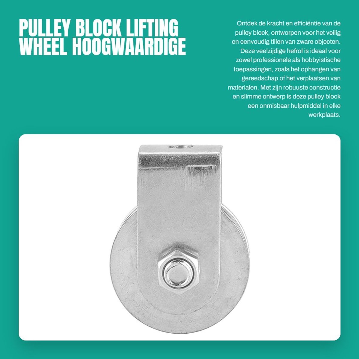 Dailygoods- Pulley 0,3 Ton Hefgewicht - Draaibare Katrol - Hoogwaardige Blok - Duurzaam en Betrouwbaar - Eenvoudig te Onderhouden - Hoge Efficiëntie
