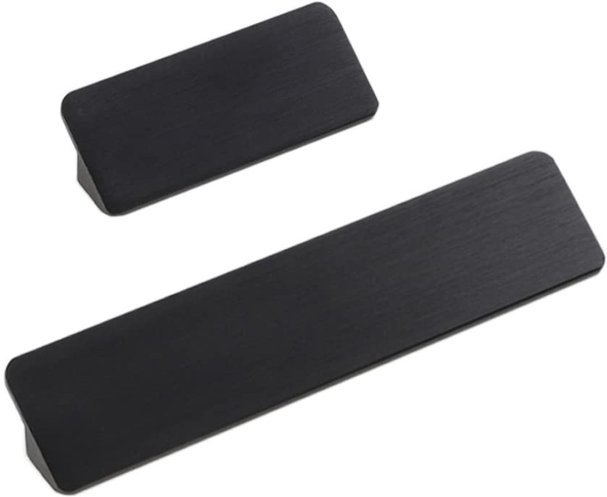 Dailygoods- Kast Handvat Zwart Geborsteld - Slanke Trekknoppen - Aluminium Legering - Gatafstand 160 mm - Hoogte 15 mm - Breedte 31 mm - Keukenhandgrepen
