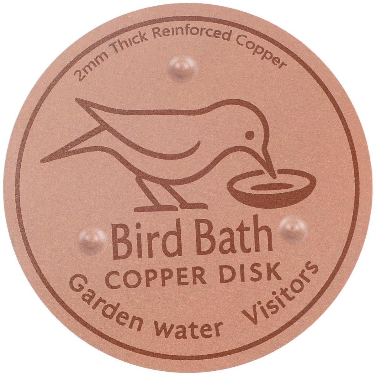 Dailygoods - Vogelbad Cooper Schijf 10cm - Veilige Reinigingsschijf voor Vogelbaden