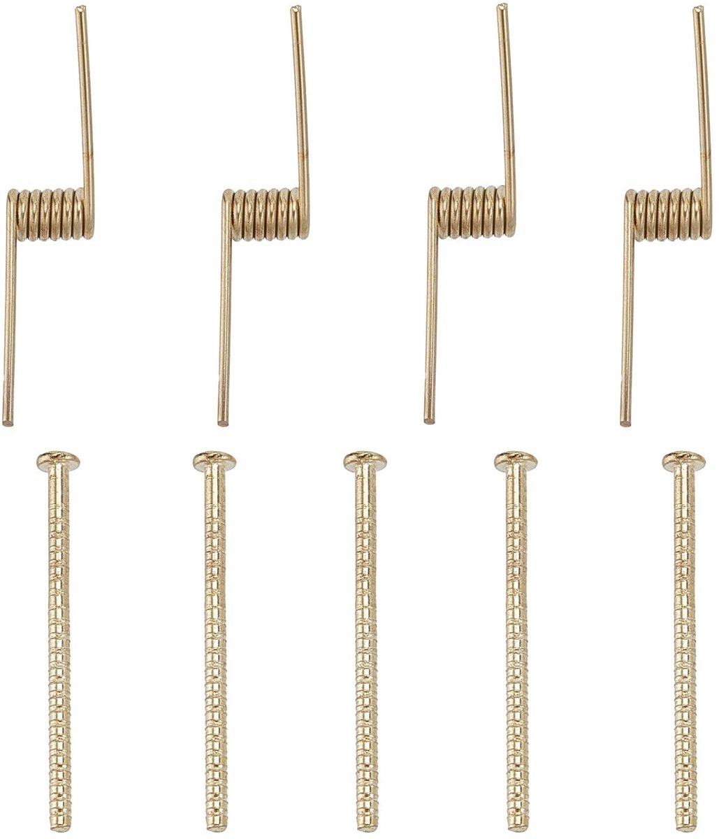 Dailygoods- Reserveveren Goud - 4 Stuks - Roestvrij Staal - Haarklemmen - Reparatieonderdelen - 8 mm x 18 mm - Robuuste Constructie - Haarspelden