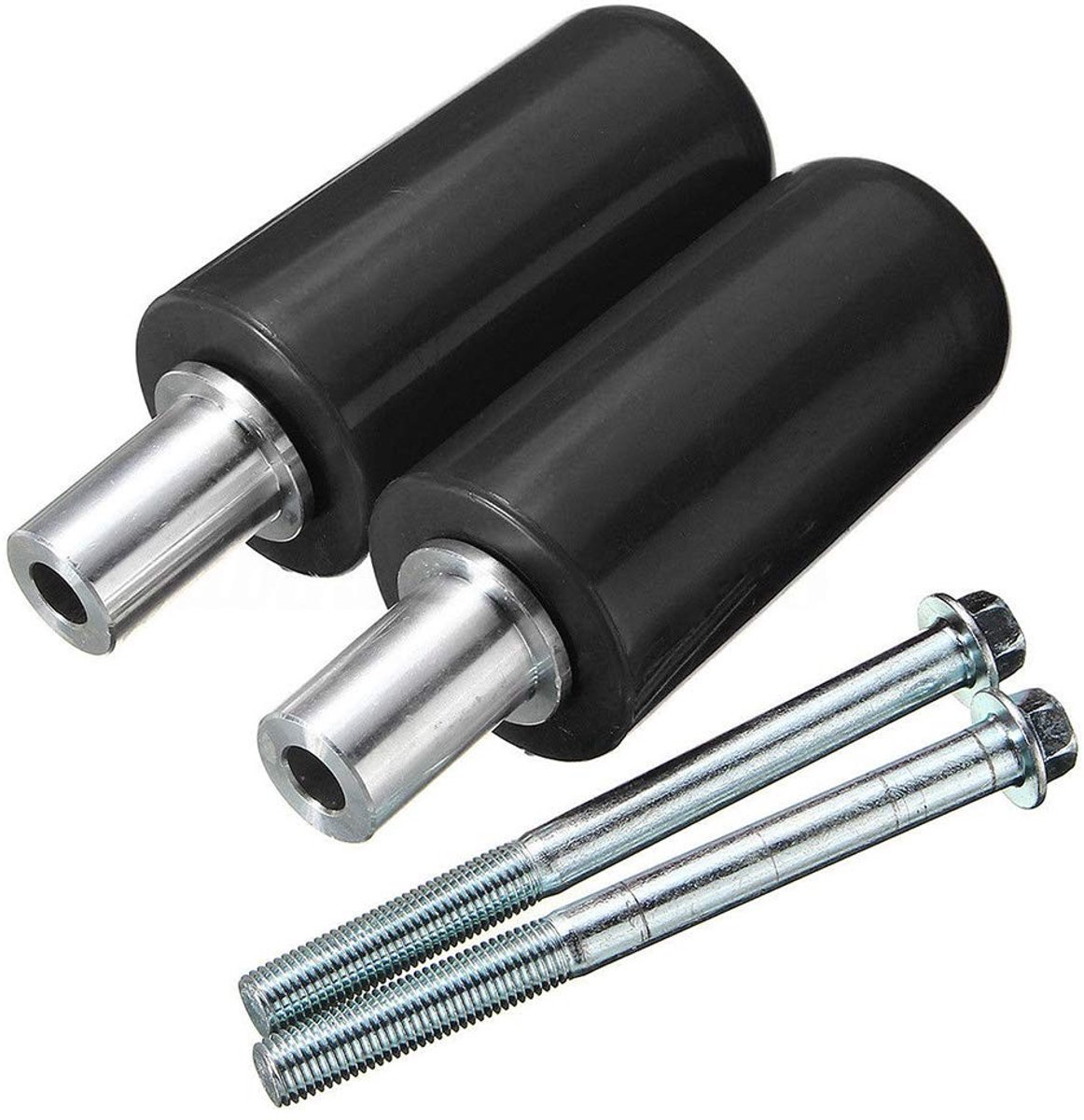 Dailygoods- Frame Sliders Hoge Kwaliteit - Anti Crash Protector - Kunststof/Aluminium - Zwart/Wit/Rood - 5x10 cm - Professionele Installatie Aanbevolen - Motorbeschermers