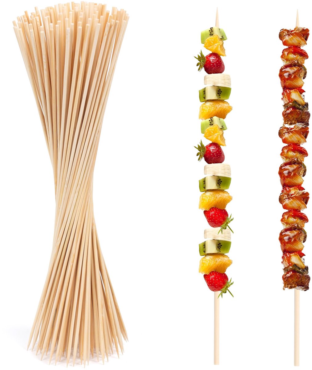Dailygoods- Bamboespiesen 40 cm - 100 Stuks - Grillspiesen - Kebabspiesen - Snackspiesen - Perfect voor Barbecue