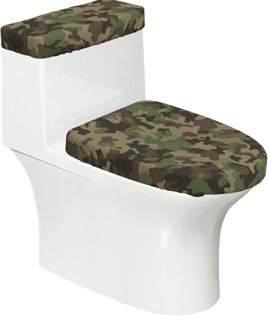 Toilet Dekselhoezen - WC Brilhoes - Badkamer Decoratie - Elastische Pasvorm - 2 Stuks - Zwart