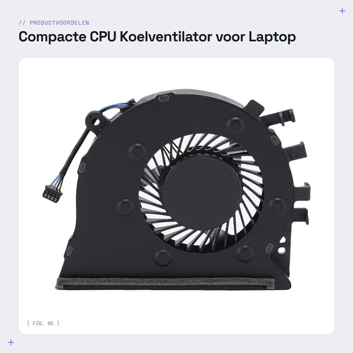 Dailygoods - Compacte CPU Koelventilator voor Laptop met Laag Geluid