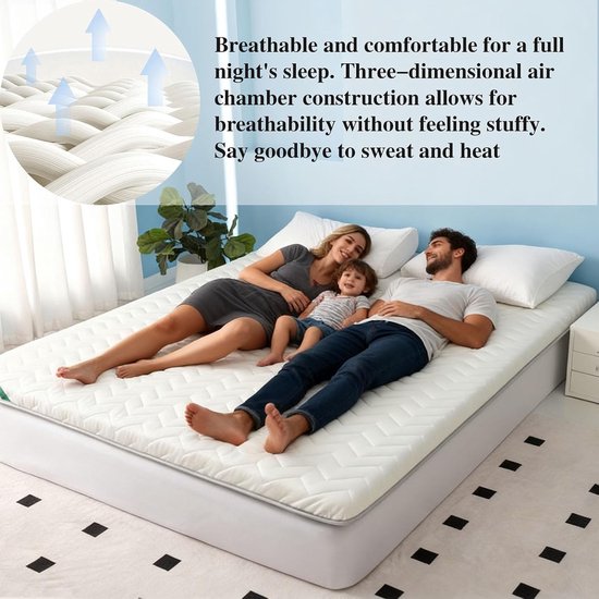 Japanse futonmatras - Oprolbare vloermat - Comfortabel slapen - Ademend vierlaags ontwerp - 80 x 190 cm - Grijs — afbeelding 2