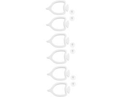 Visvoer Cirkels - Voerbak Aquarium - Vissen Voeren - Voorkomt Voedselverspilling - 6 Stuks - Wit
