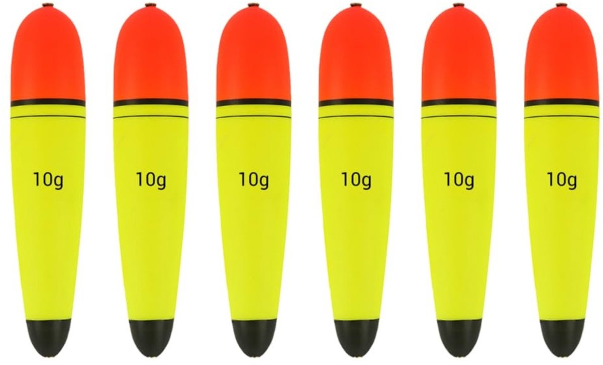 Dailygoods- Meerval Dobbers 6 Stks - Waterdichte EVA - Hoge Zichtbaarheid - Slip Bobbers - Visserij Rig - Corrosiebestendig - Schokbestendig - Vissersvlotter
