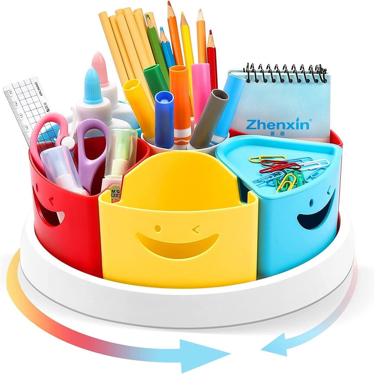 Dailygoods- Bureau Organizer Roterende Basis - Desk Organizer - Kantoor Accessoires - Pennenbak - Kunst Benodigdheden - 360° Draaiend Design - Pennenhouder