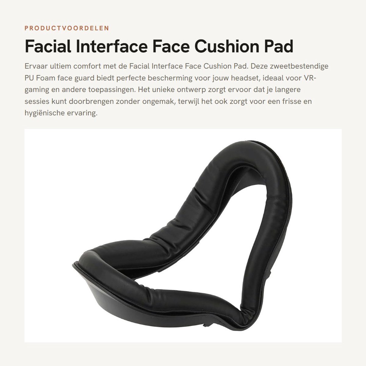 Dailygoods - Facial Interface Face Cushion Pad - Zweetbestendig - Hygiënisch - PU Foam - Gemakkelijk schoon te maken - Geschikt voor VR-headsets - Com...