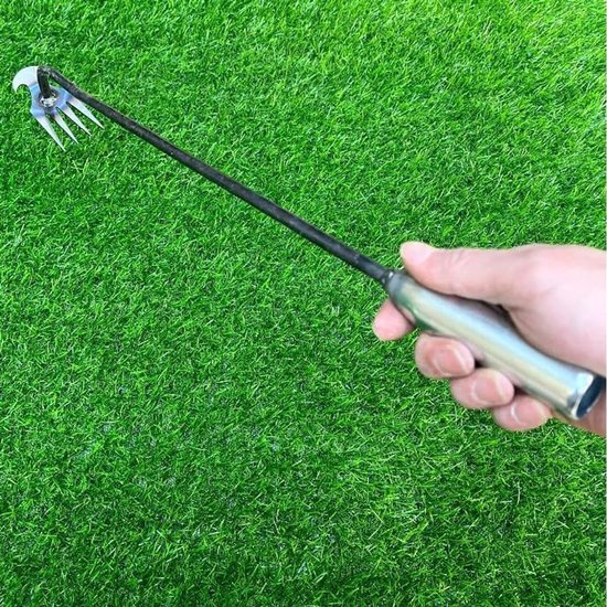 Omgoods- Onkruidtrekker M-vorm - Lange Steel - Roestvrij Staal - 4 Klauwen - Handgereedschap - Tuingereedschap voor Ontwortelen van Omgoods — afbeelding 5