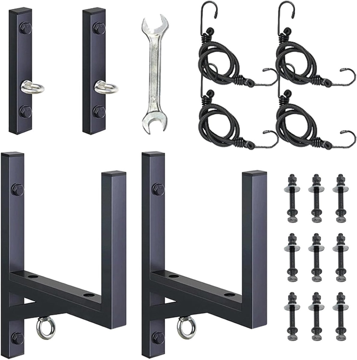 Ladderhouder Aanhanger - Steunhouder Buiten - Veilig Transport - Driehoekige Steun - 136 kg Capaciteit - Zwart