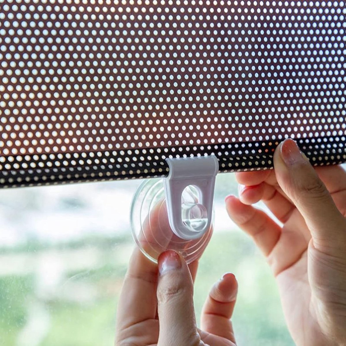 Rolgordijn met zuignappen - Privacy gordijn - Zonwering en privacy - Boorvrije installatie