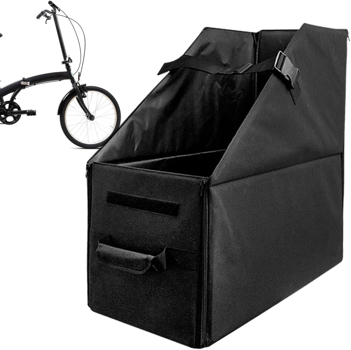 Fietsendrager Achterzitje - Fietsopslag Vouwfiets - Veilig Fiets Vervoer - Herbruikbaar Slagvast Materiaal - 62 x 32 x 10 cm