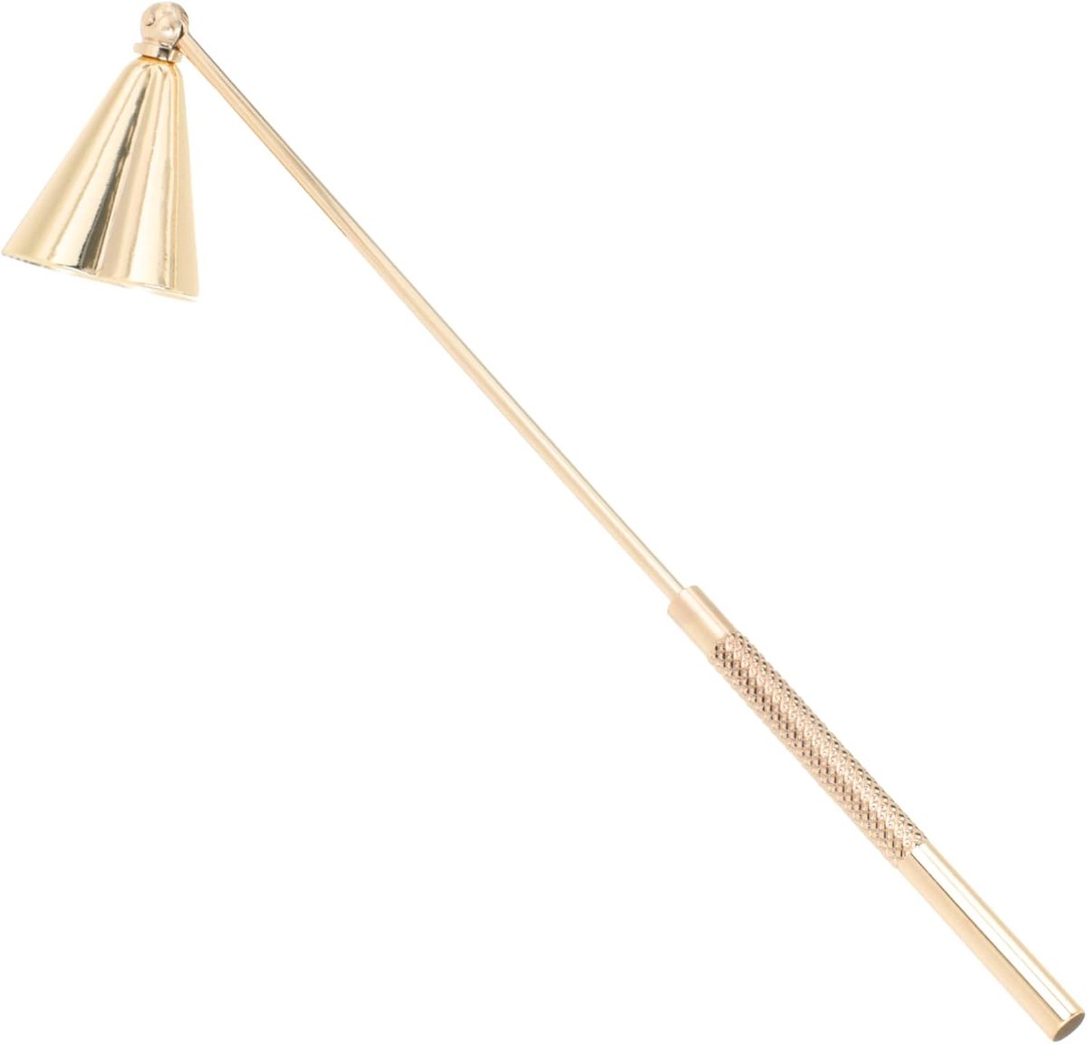 Draagbare Kaarsblusser - Kaars Accessoire - Veilig Doven - Lange Steel - 24 cm - Goud