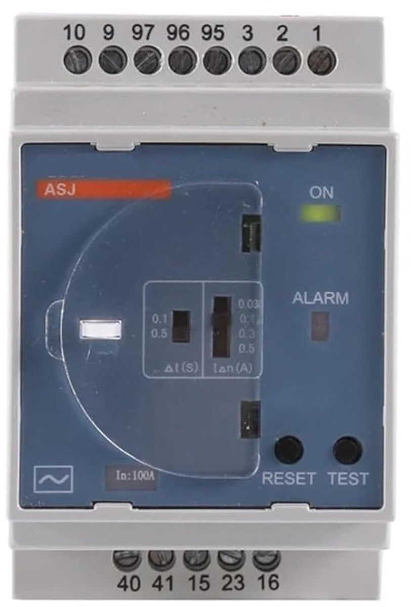 Reststroomapparaat - Aardrelais - Stroombeveiliging - RS485 Communicatie - 380V - Grijs
