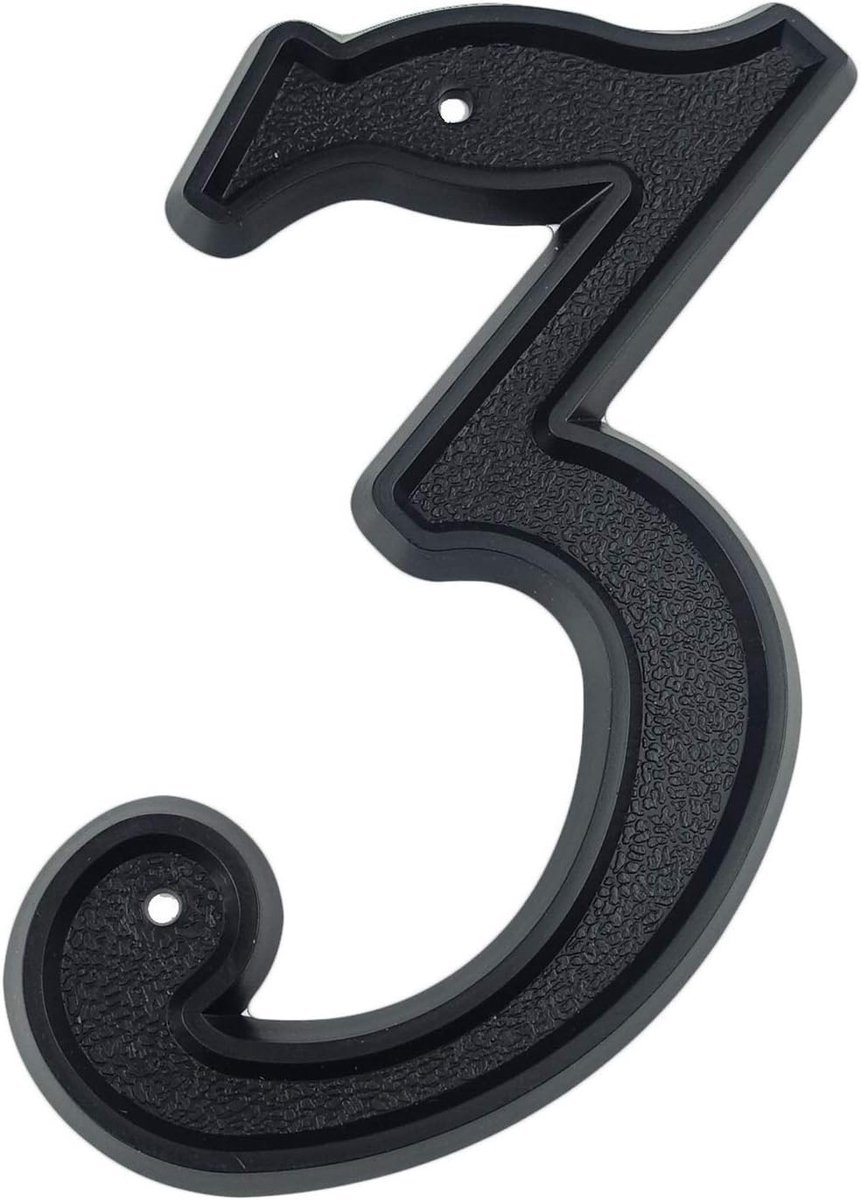 Huisnummer - Deurnummer Adresbord - Huis Markeren - ABS Kunststof - 139 mm - Zwart