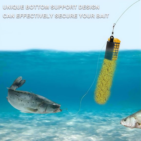 Voerkorf Set voor Vissen - 6 Stuks Ronde Feeder Korven met Gewichten en Wartels - Ideaal voor Karper en Visvijver van Merkloos — afbeelding 3