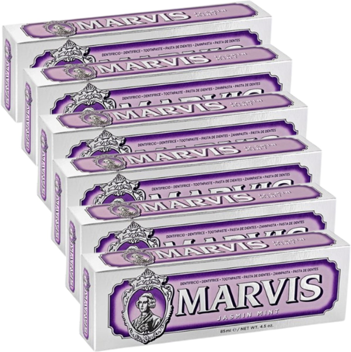 Marvis Tandpasta Jasmin Mint - 6 x 85 ml - Voordeelverpakking
