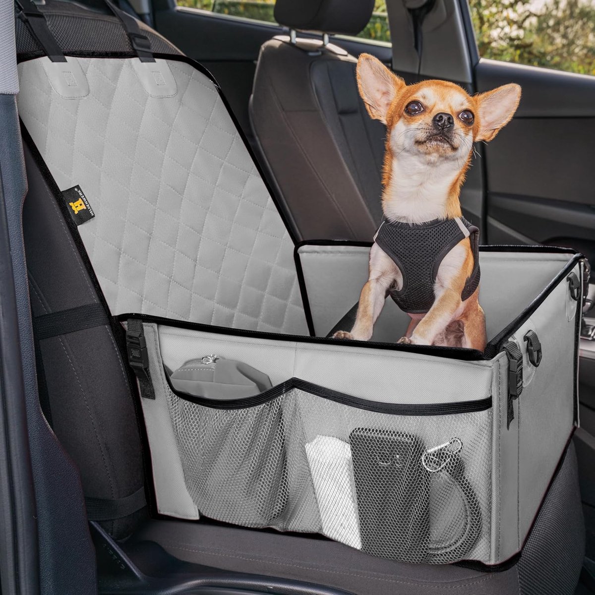 Honden Autostoel – Reisstoel Hond – Veilig Vervoer – Verstevigde Wanden – Standaard Maat – Grijs Honden Autostoel – Reisstoel Hond – Veilig Vervoer – Verstevigde Wanden – Standaard Maat – Grijs