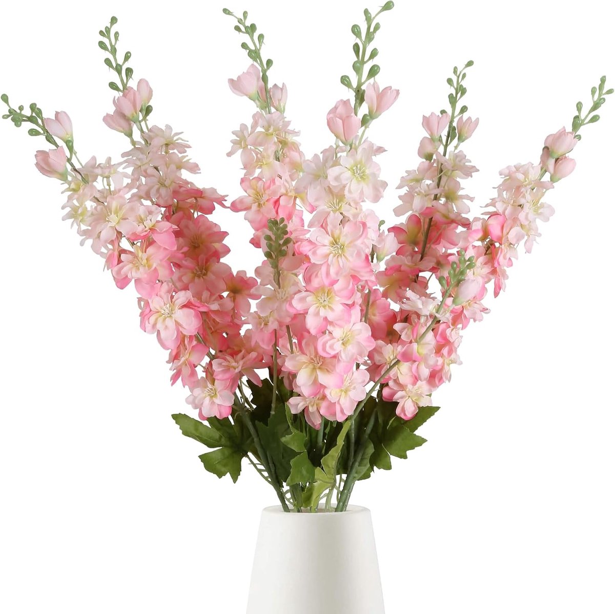 Kunstbloemen Delphinium - Zijden Bloemen - Huisdecoratie - Lange Stelen - 6 Stuks 84cm - Roze