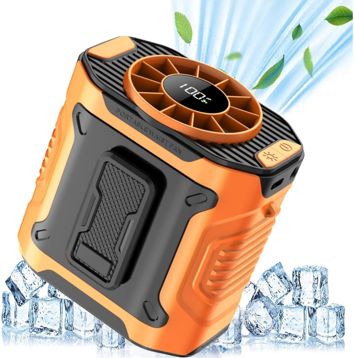 Draagbare Heupclipventilator - 3600mA Draagbare Riemventilator - Persoonlijke Kettingwaaier - Taillewaaier - Draagbare Ventilator