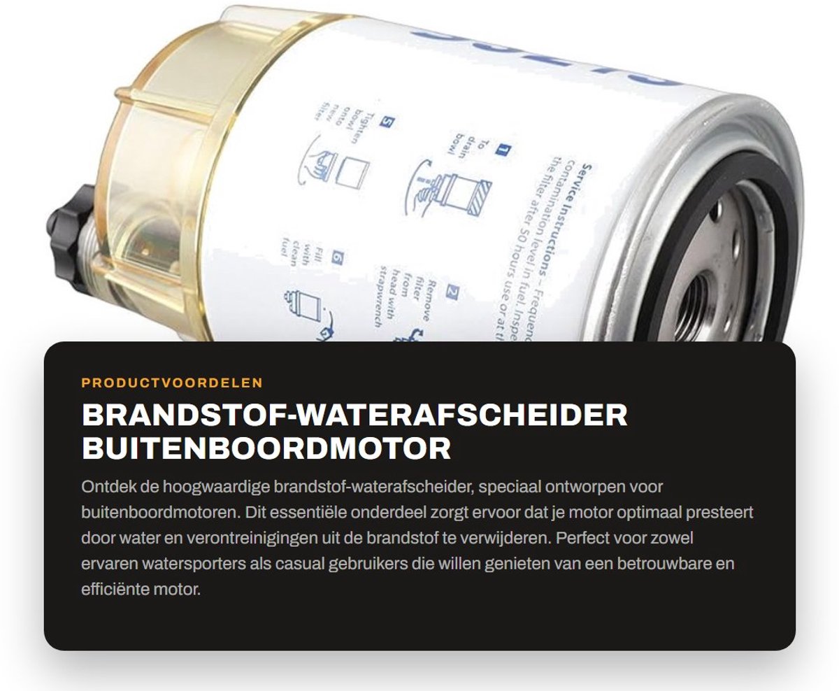 Dailygoods- Brandstofwaterafscheider Professioneel Ontwerp - Buitenboordmotor - Vervangend Onderdeel - Schokbestendig - Geschikt voor Tractoren - OE-nummer 35‑60494‑1 - Brandstoffilter