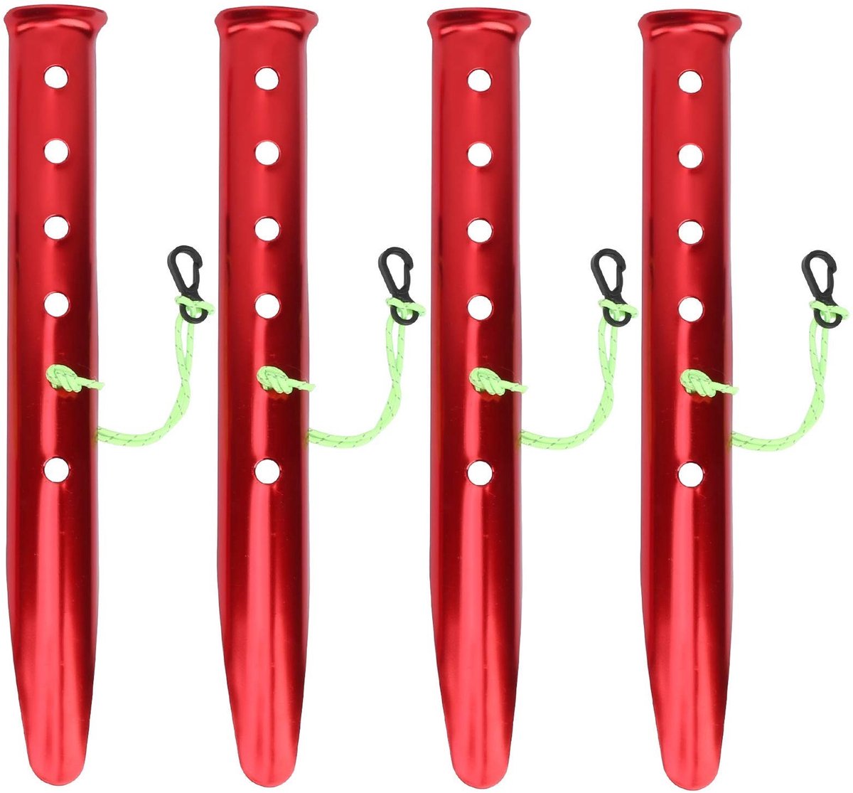 Dailygoods- Tentharingen U-vormig - 4-delige Set - Aluminiumlegering - Winddicht - Kampeeruitrusting - Sneeuwmoddernagels - Tentpinnen
