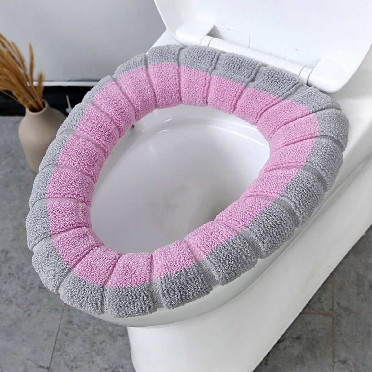 Toilet Seat Cover - Toilet Mat - Warm Zitten - Wasbaar en Flexibel - 30x30 cm - Lichtgrijs