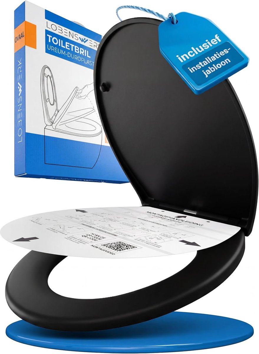 Toiletbril - Toiletdeksel - Badkamer Upgrade - Soft Close Functie - Universeel - Mat Zwart