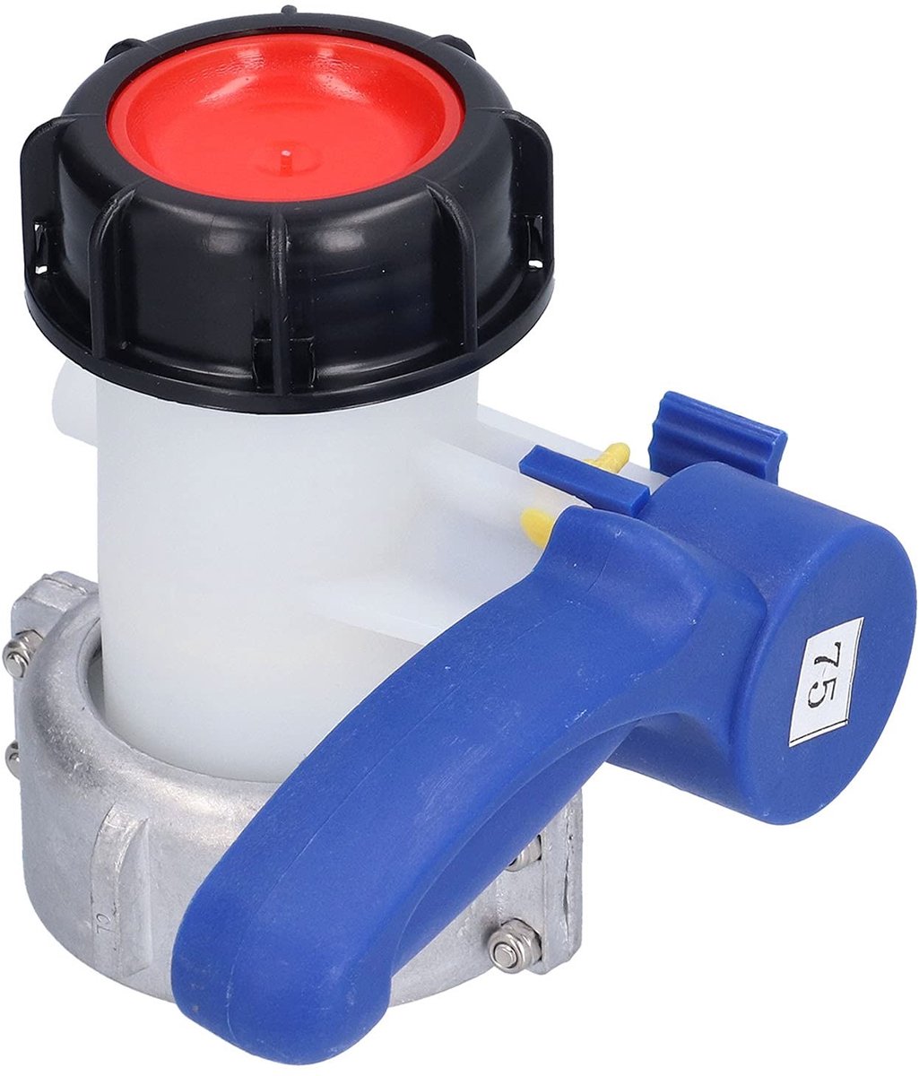Dailygoods - Vlinderklep Kraan - DN50 - Controleer de uitlaat - 75mm inlaat diameter - Water adapter - Vervanging voor tank - Geschikt voor vloeistoffen