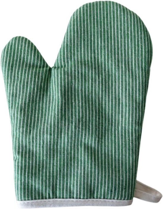Ovenhandschoenen Paar - Keukenhandschoenen - Hitte Beschermen - Ademend Materiaal - 26cm - Groen