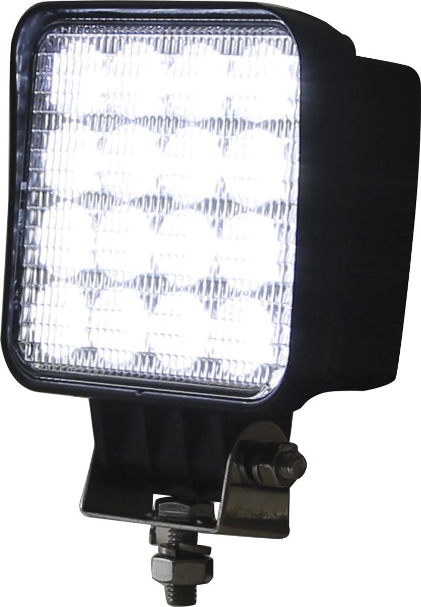 LED Werklamp - Verstraler Vierkant - Werkplaats Verlichting - Stofdicht Waterdicht - 10cm Breed - Zwart