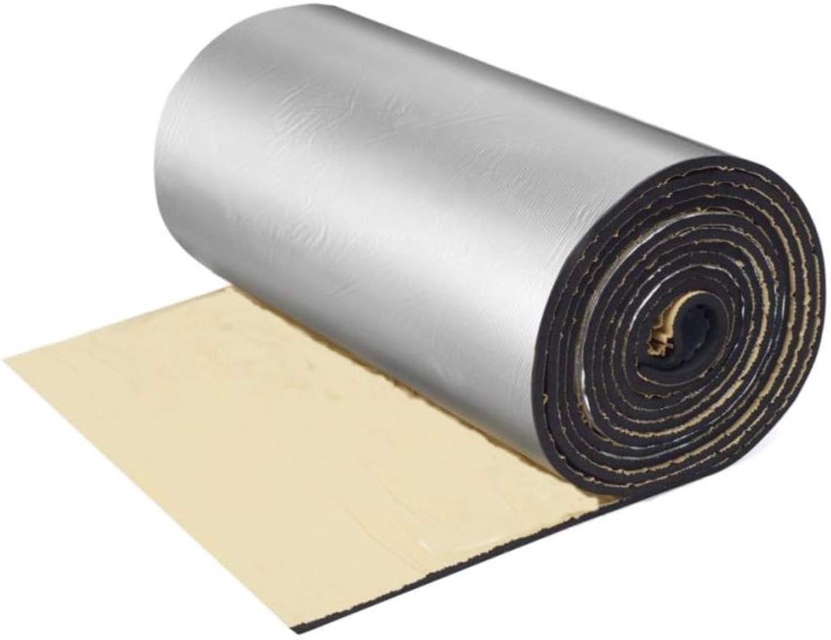 Isolatie Mat - Akoestische Demping - Warmte Geluid - Brandvertragend B1 - 120x40 inch - Zwart