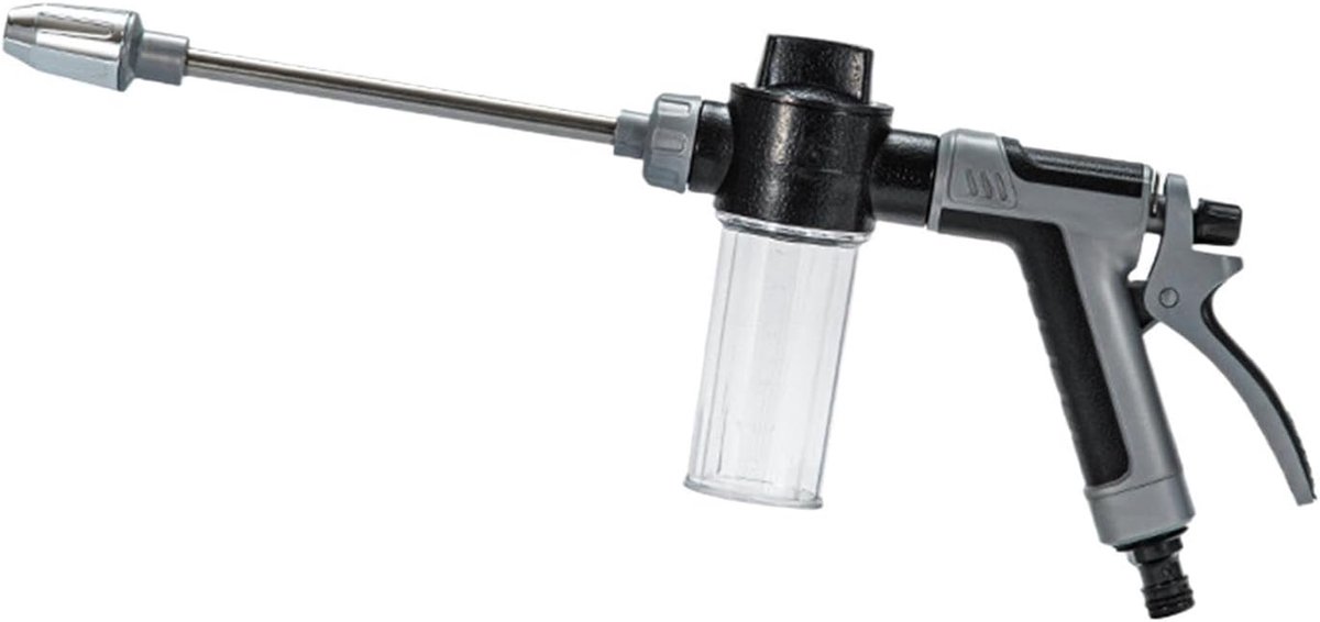 Hogedrukreiniger Opzetstuk - Drukspuit Accessoire - Intensief Reinigen - Schuim Water Spoel - 32 x 22 x 5 cm - Grijs