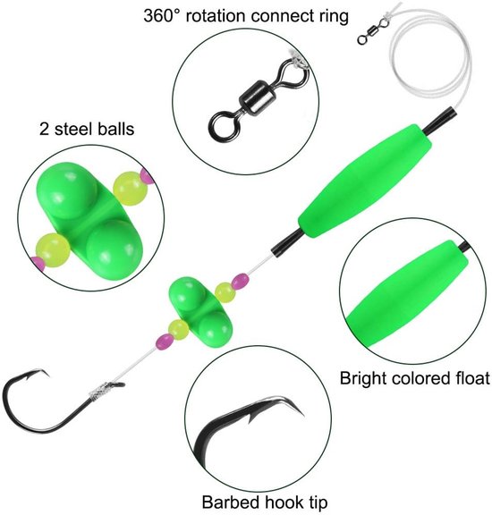 Vissen Float Rigs - 3 Stuks Rattler Tackle Floats - Luminous met 55lbs Trekcapaciteit van Merkloos — afbeelding 2