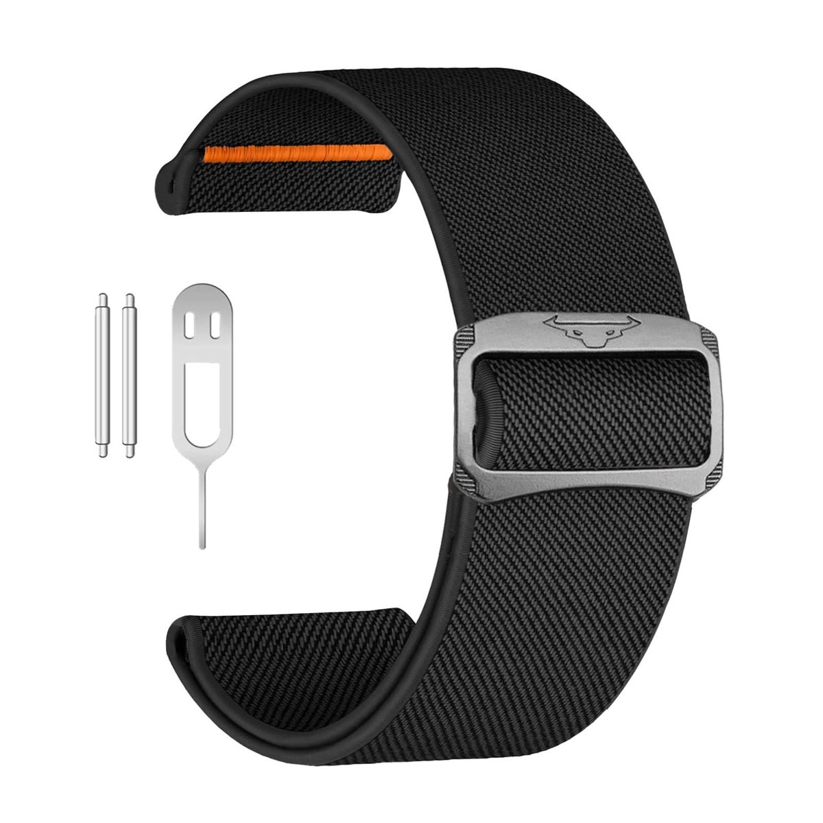 Dailygoods- Horlogeband Zacht Rekbaar Nylon - 22 mm Breedte - Instelbaar - Geschikt voor Garmin Instinct 3/Instinct E - Lichtgewicht - Absorberend en Comfortabel - Smartwatchband