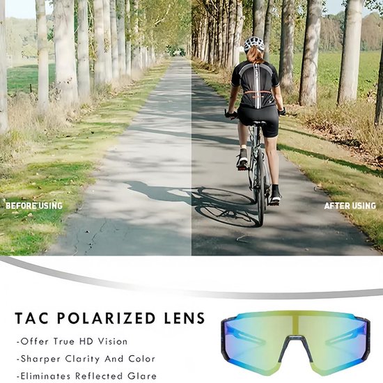 Dailygoods- Zonnebril UV400 gepolariseerd - Fietsbril - Sportbril - Zonnebril kind - Outdoor-activiteiten - Lichtgewicht ontwerp van Dailygoods — afbeelding 5