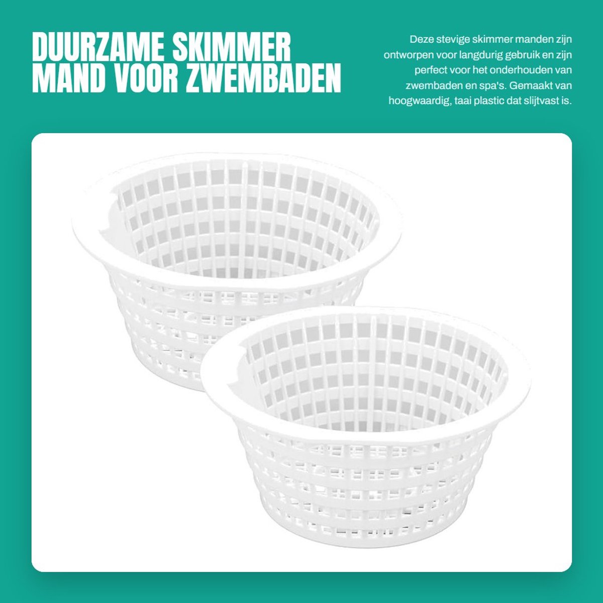 Dailygoods - Duurzame Skimmer Mand voor Zwembaden, 2 Stuks