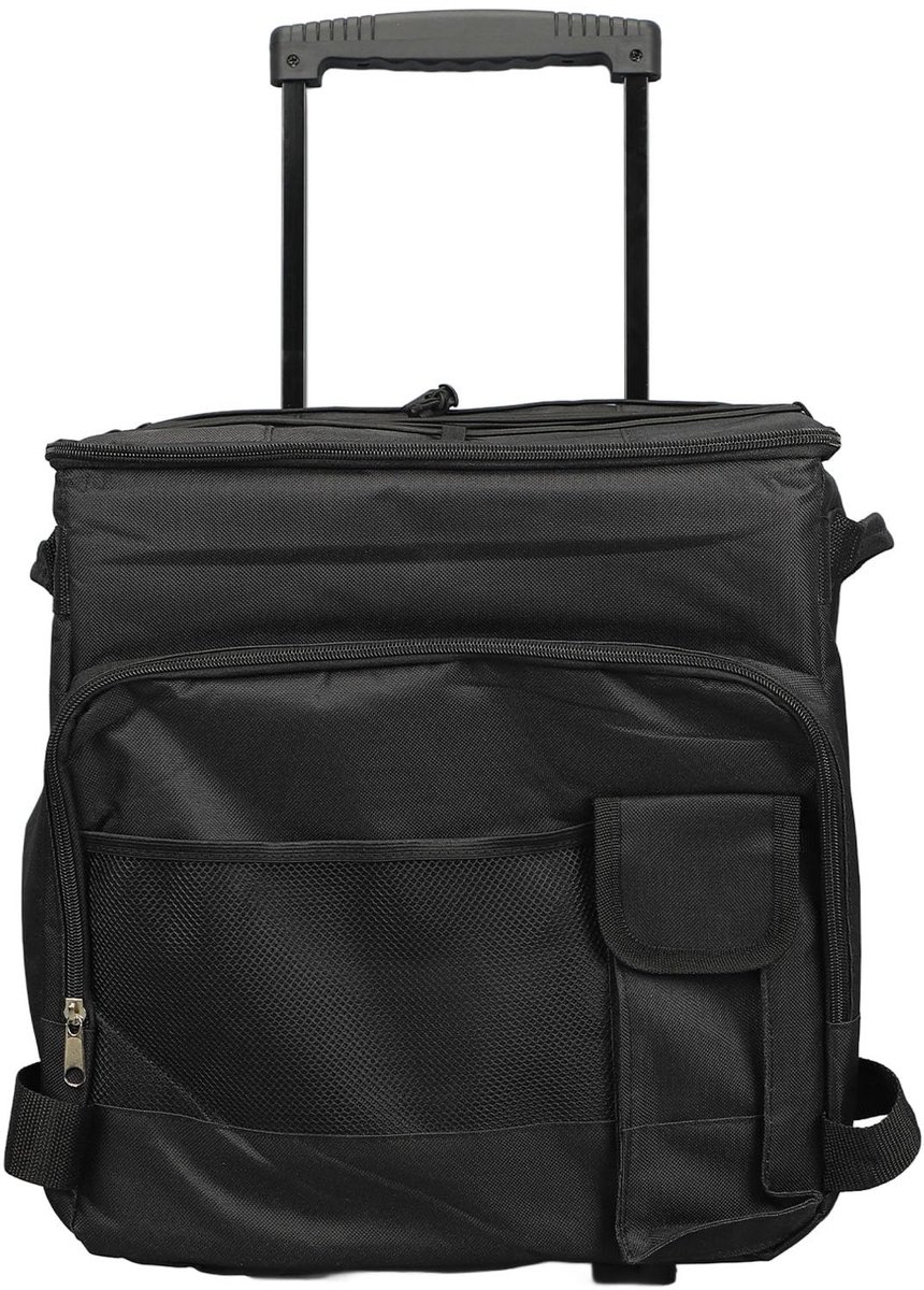 Dailygoods- Koeltas 43L - Geïsoleerde Draagbare Rolkoeler - Duurzaam 600D Oxford - Trolley met Katrollen - Ideaal voor Picknicks - Ruim Interieur - Koeler