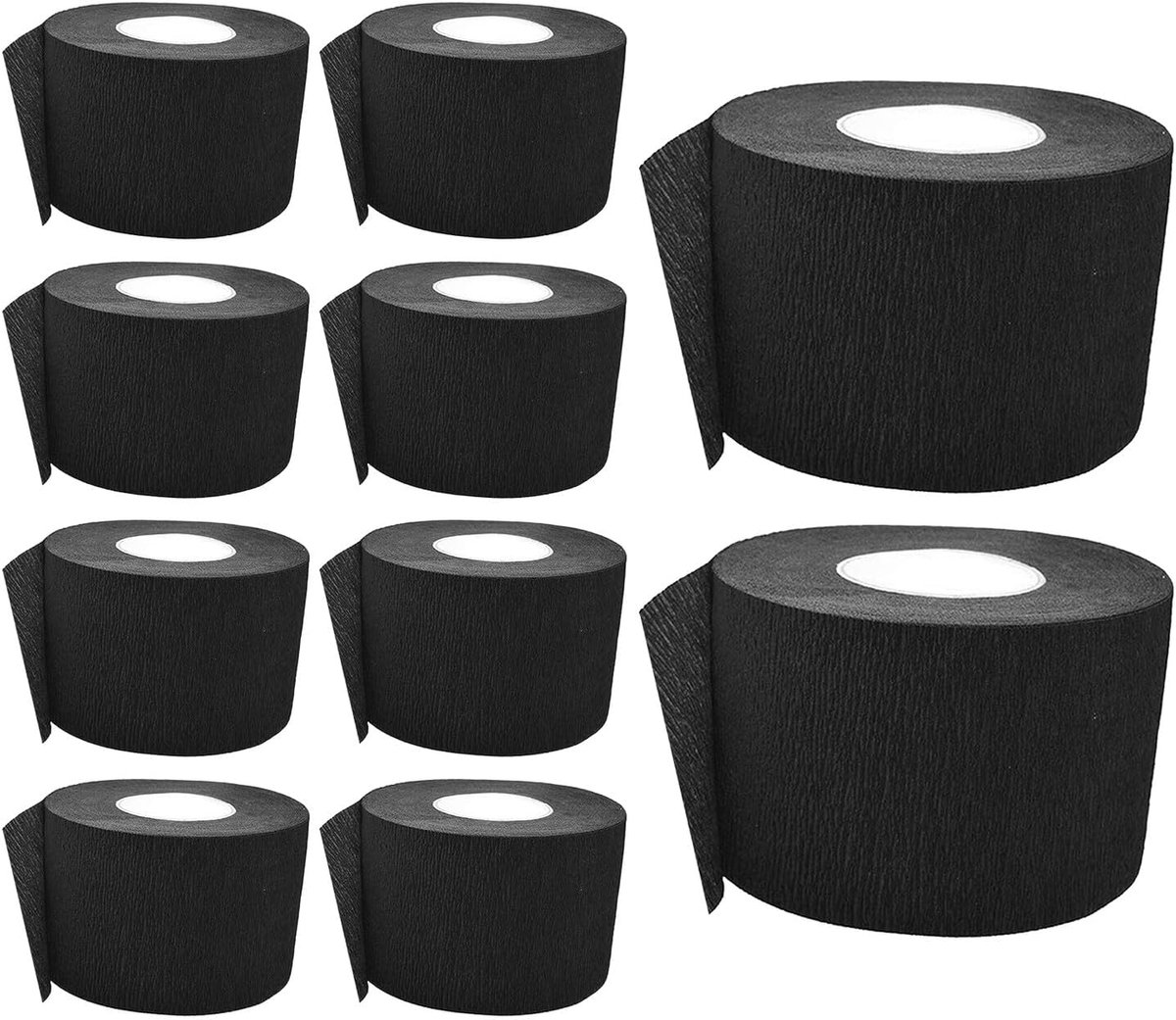 Wegwerp Nekstrips - Kapperspapier Rekbaar - Schoon Knippen - Hygiënische Barrière - 10 stuks - Zwart