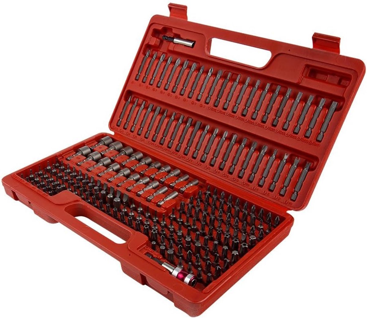 Master Bit Set - Gereedschap Set - Diverse Klussen - S2 Staal Constructie - 208 Delen - Grijs