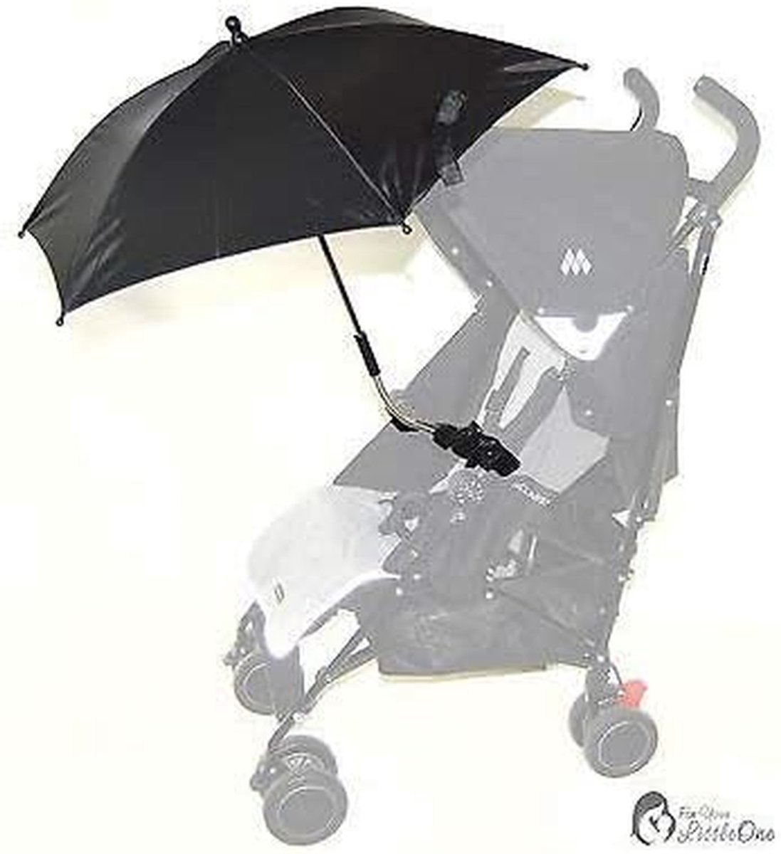 Baby parasol - Kinderwagen zonnescherm - Zon beschermen - Eenvoudig te installeren - 36 x 25.5 cm - Zwart