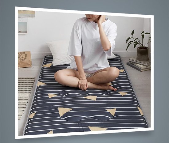 Japanse futon matras - Vloer logeerbed - Comfortabel slapen - Driedimensionaal gewatteerd - 120x200 cm - Beige — afbeelding 2