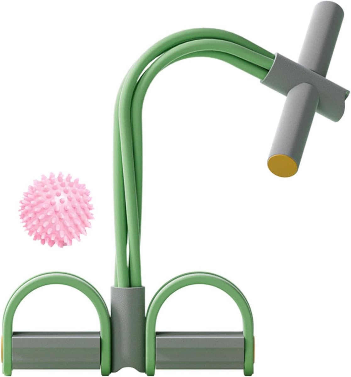 Weerstandsband met Pedaal - Fitness Touw - Kracht Training - Verstelbare Spanning - 26.5x46 cm - Groen