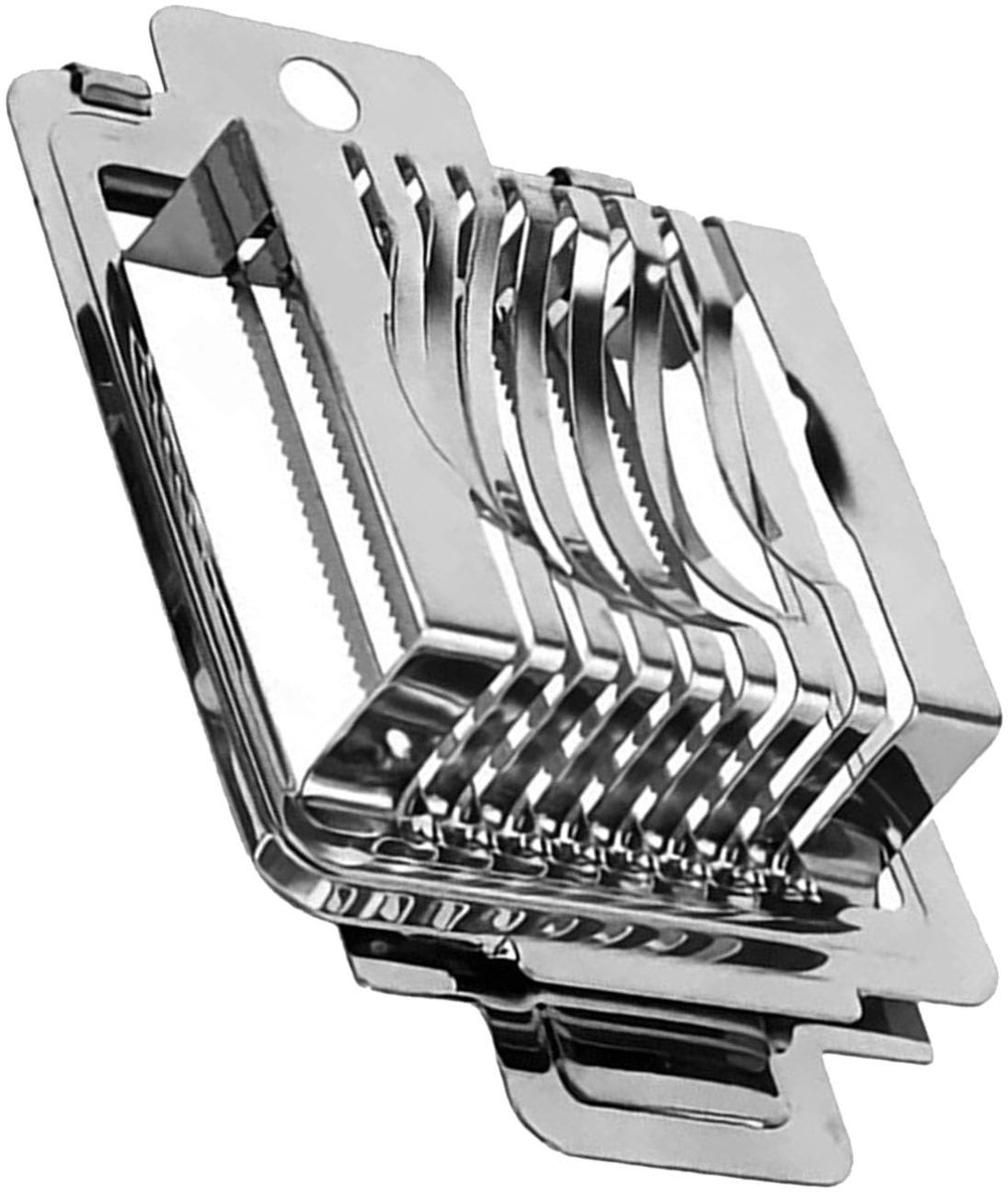 Dailygoods- Eiersnijder Roestvrij Staal - Vaatwasmachinebestendig - Stabiele Snijervaring - Geschikt voor Gekookte Eieren/Bananen/Aardbeien/Kiwi - Perfect Cadeau - Duurzaam Gebruik - Snijder